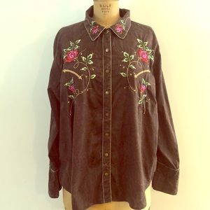 New western embroidered embellished shirt